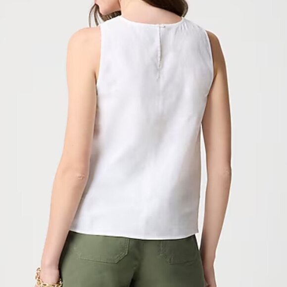 J. Crew Embroidered-trim shell Size XXS - Picture 2 of 11